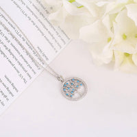 Thumbnail for Pendentif Arbre de Vie Argent et Bleu