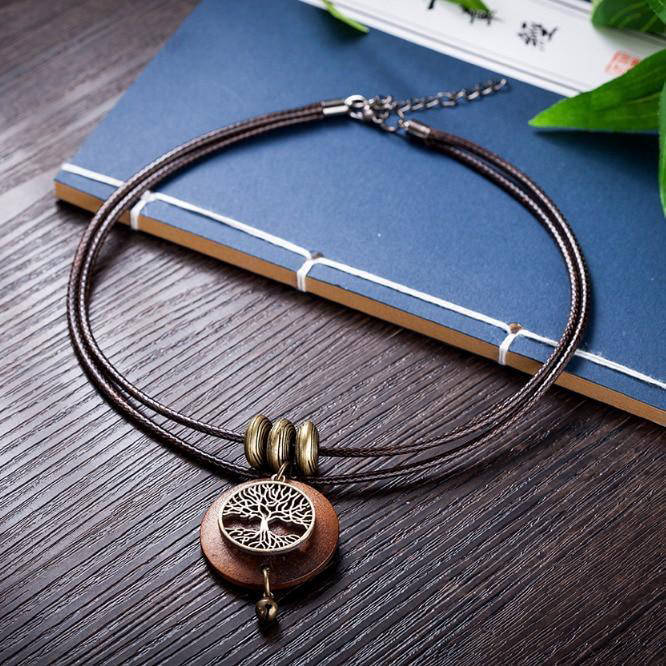 Collier Arbre de Vie en bois