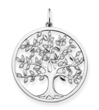 pendentif arbre de vie plaqué argent