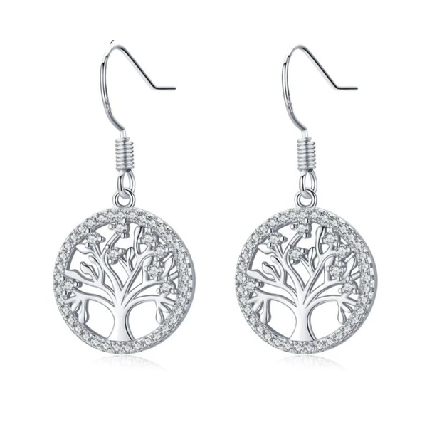 boucle d'oreille arbre de vie style pandora