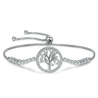 Thumbnail for bracelet argent massif arbre de vie