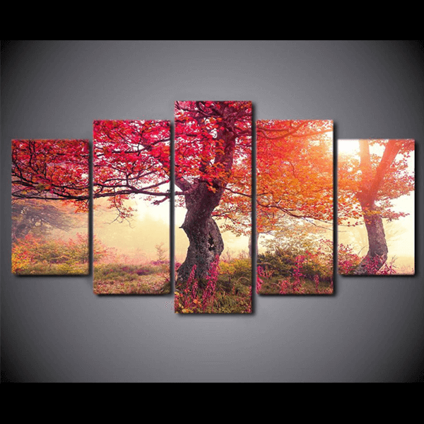tableau arbre de vie couleur sur fond noir
