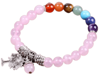 Thumbnail for Bracelet Arbre de Vie Quartz Rose 7 chakras