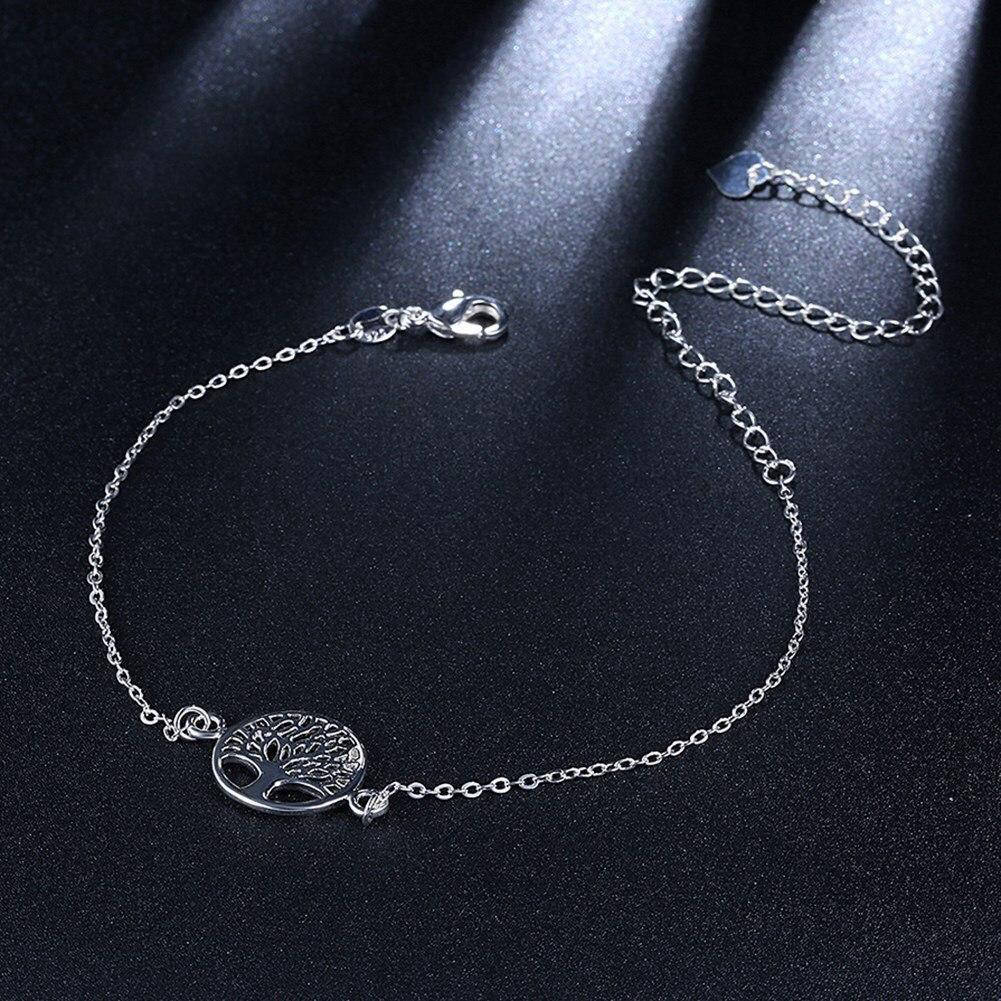 Bracelet Arbre de Vie Cheville Plaqué Argent