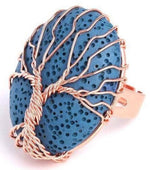 Bague Arbre de Vie Bleue