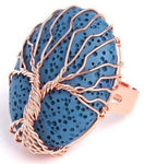 Bague Arbre de Vie Bleue