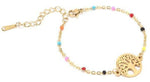 Bracelet or arbre de vie arc-en-ciel