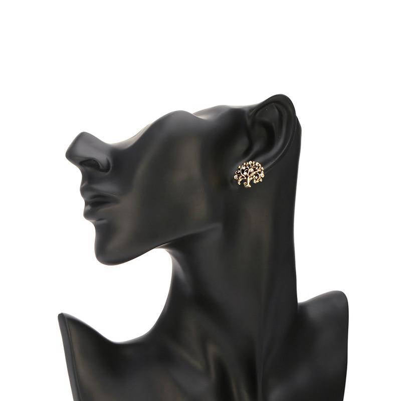 Boucle d'Oreille Arbre de Vie <br> Or et Argent