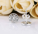 Boucles d'Oreilles Arbre de Vie Argentées clips