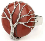 Bague Arbre de Vie Jaspe Rouge