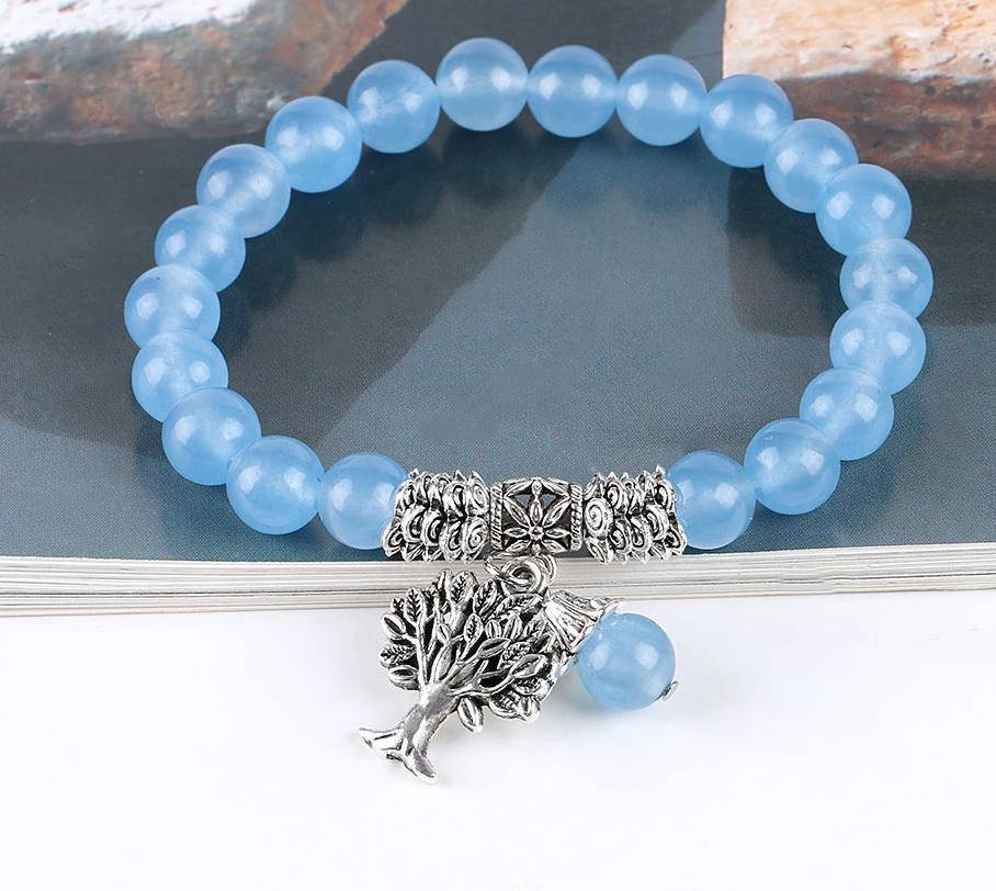 Bijou Arbre de Vie Cristal Bleu