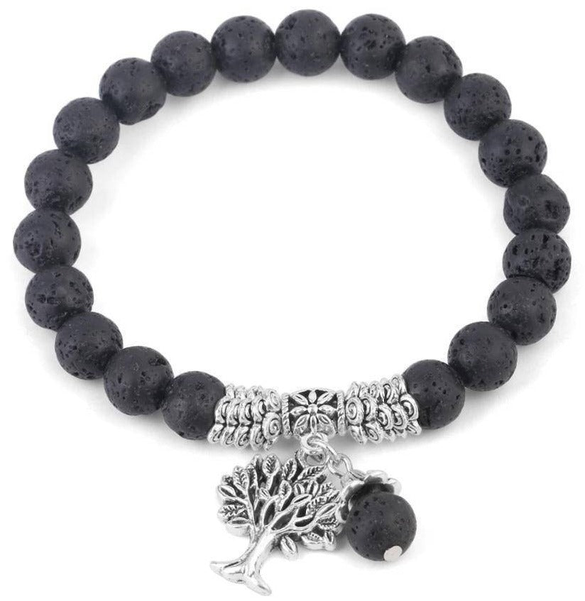 Bracelet Arbre de Vie Pierre de Lave
