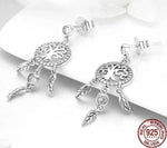 Boucles d'Oreilles Arbre de Vie Argent 