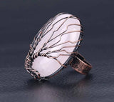 Bague Arbre de Vie Quartz rose