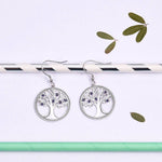 Boucles d'Oreilles Arbre de Vie Argent 925 Sterling Silver