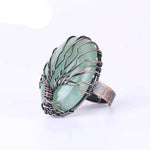 Bague Arbre de Vie Aventurine Verte