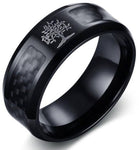 Bague Arbre de Vie Carbone