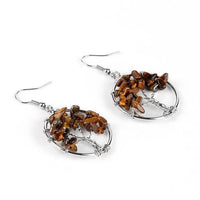 Thumbnail for Boucle d'Oreille Arbre de Vie <br> En Pierres Naturelles