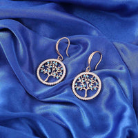 Thumbnail for Boucles d'Oreilles Arbre de Vie Argentées