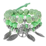 Bracelet Arbre de Vie Ethnique Vert