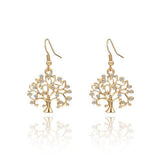 Boucles d'Oreilles Arbre de Vie Or et Argent