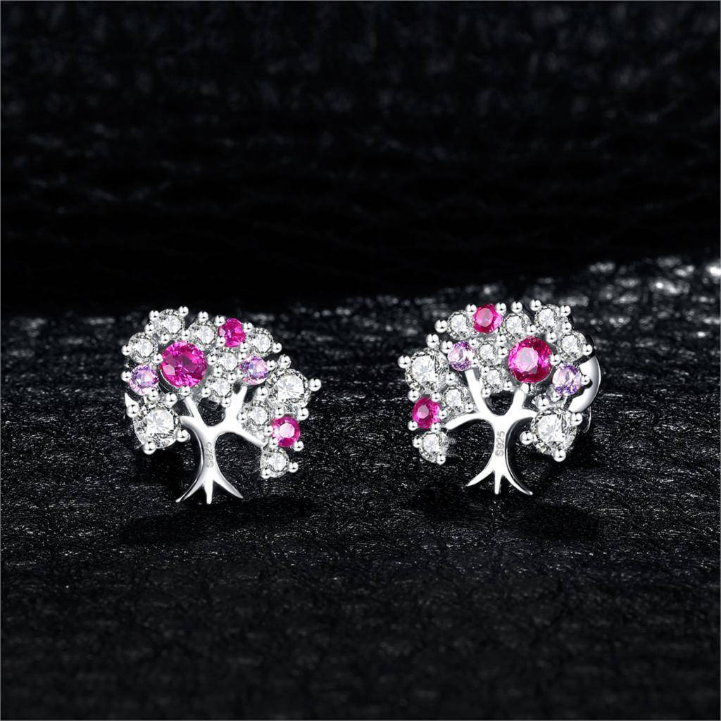 Boucles d'Oreilles Arbre de Vie Argent 925