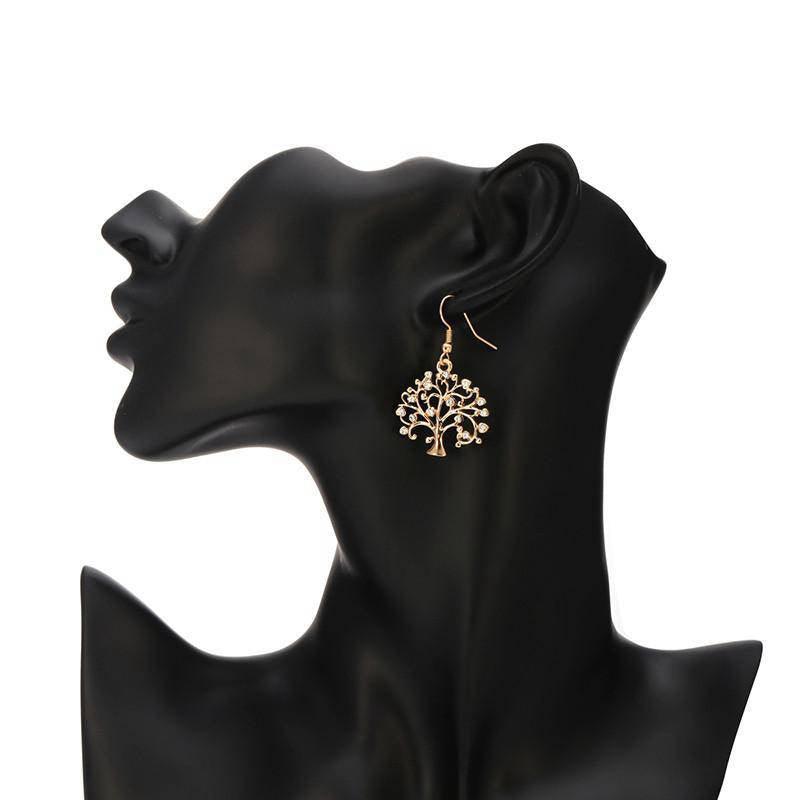 Boucle d'Oreille Arbre de Vie <br> Or et Argent