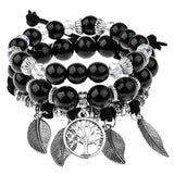 Bracelet Arbre de Vie Ethnique Noir