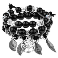 Thumbnail for Bracelet Arbre de Vie Ethnique Noir