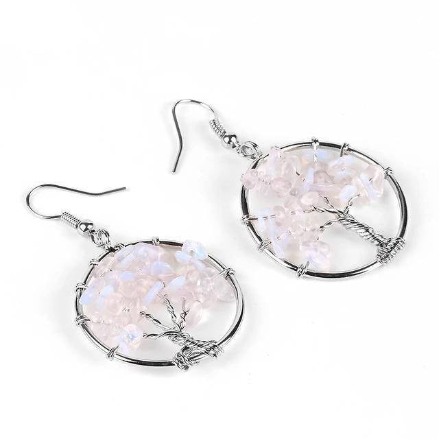Boucle d'Oreille Arbre de Vie <br> En Pierres Naturelles