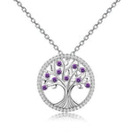 Pendentif Arbre de Vie Argent 925 Sterling Silver Violet