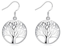 Thumbnail for Boucle d'Oreille Arbre de Vie Plaquées Argent