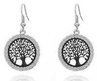 Thumbnail for Boucles d'Oreilles Arbre de Vie Noires