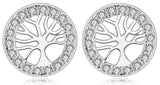 Boucles d'Oreilles Arbre de Vie Zircon