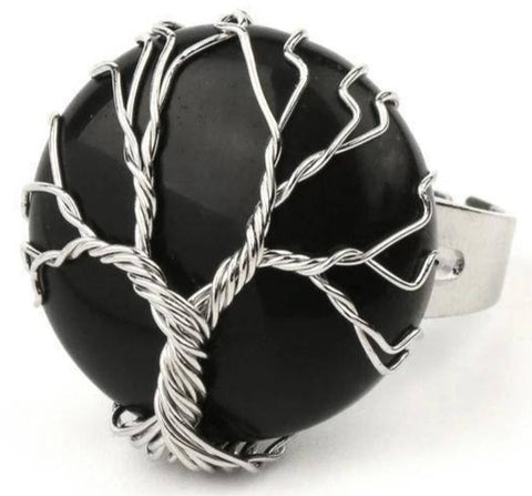 Bague Arbre de Vie Noire