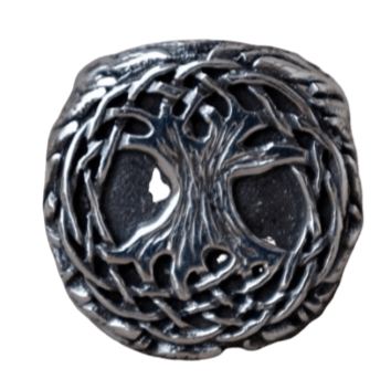 Arbre de Vie Bague Acier Homme