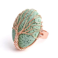 Thumbnail for Bague Arbre de Vie Verte