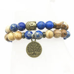 Bracelet en pierre arbre de vie bouddha