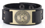 bracelet arbre de vie en cuir noir