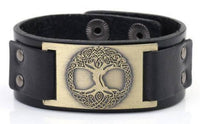 Thumbnail for bracelet arbre de vie en cuir noir