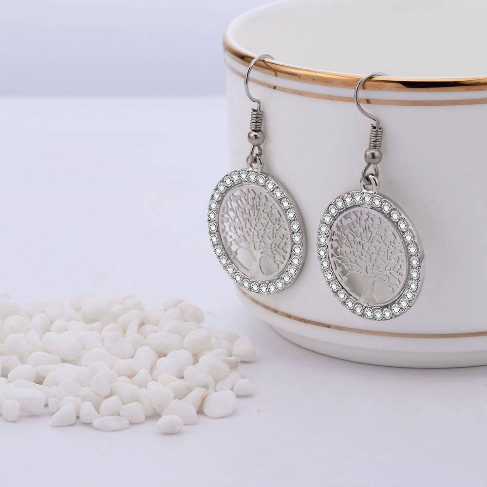 Boucle d'Oreille Arbre de Vie <br> Dorées