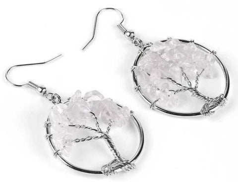 Boucles d'Oreilles Arbre de Vie Couronne