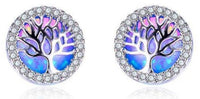 Thumbnail for Boucles d'Oreilles Arbre de Vie Arc-en-ciel