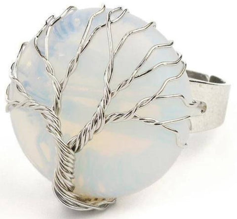 Bague Arbre de Vie Opale