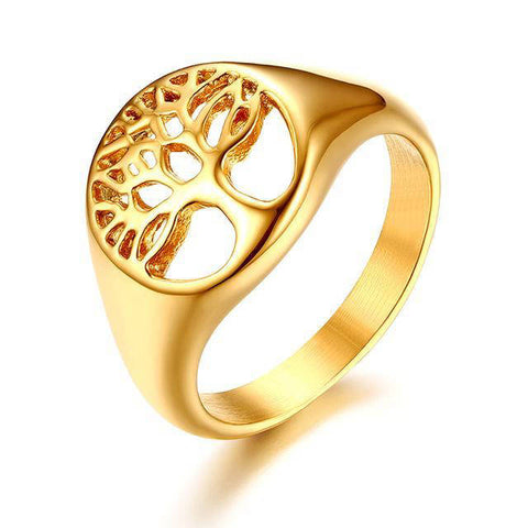 Bague Arbre de Vie Acier Inoxydable