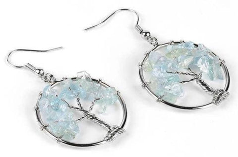 Boucles d'Oreilles Arbre de Vie Coeur