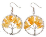 Boucles d'Oreilles Arbre de Vie Chakra Solaire
