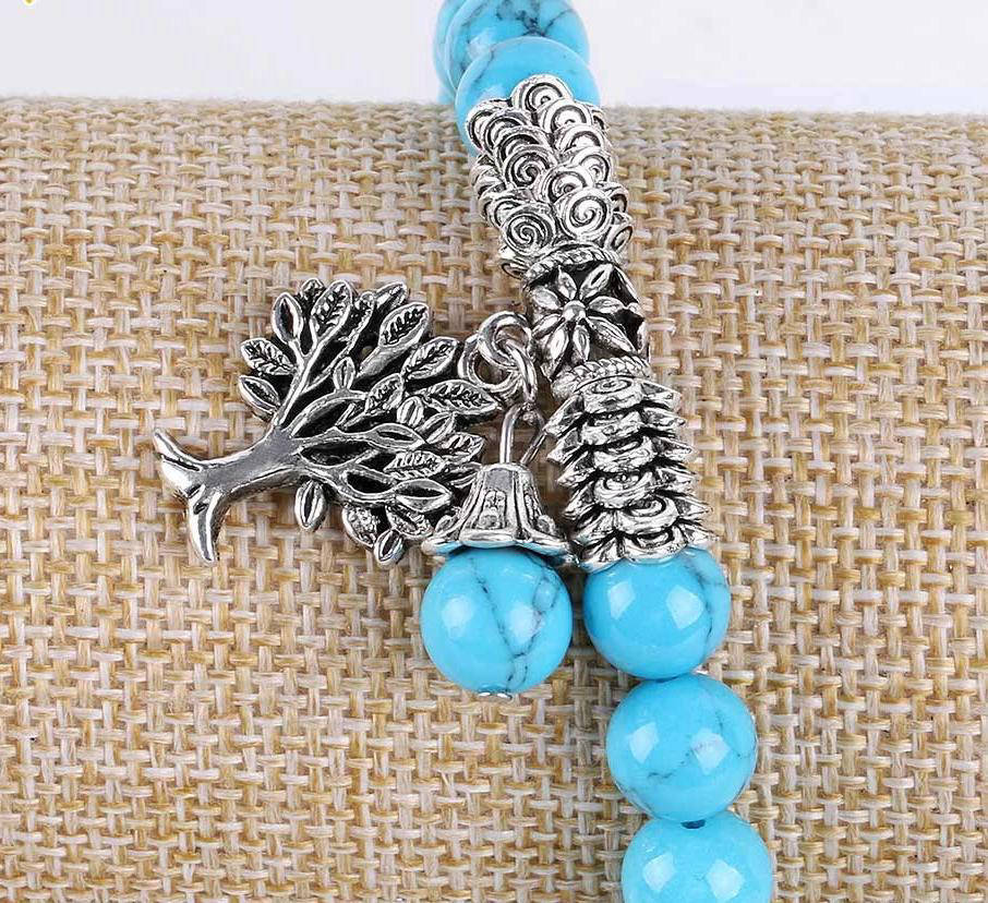 Bracelet Arbre de Vie Pierre de Turquoise