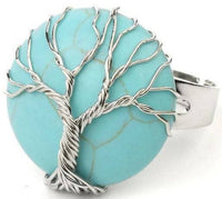 Thumbnail for Bague arbre de vie turquoise