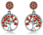 Boucles d'Oreilles Arbre de Vie Orange